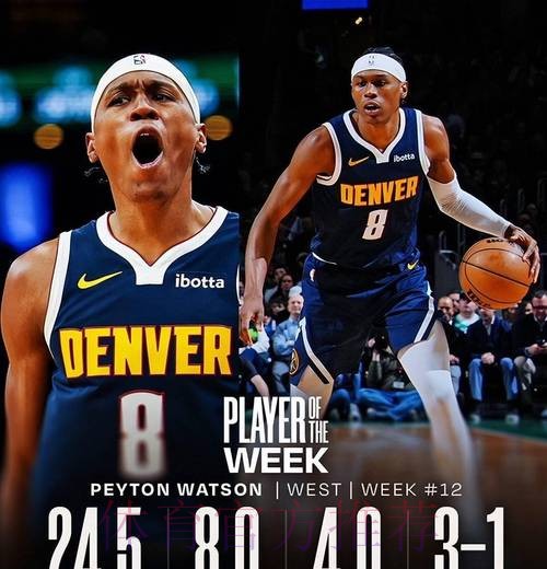 掘金本赛季第三位周最佳！沃特森场均24+8+5，带队3胜1负，生涯首次当选